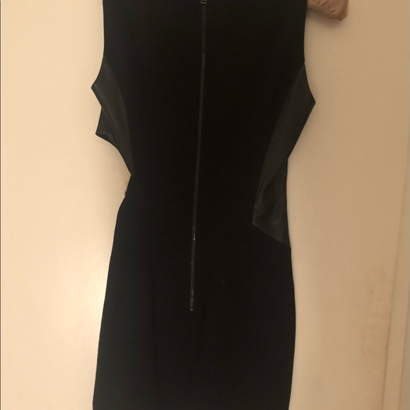 BCBG MaxAria Women’s Black Faux Leather Mini Dress XS - Picture 4 of 6